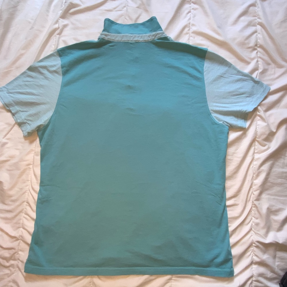 Zachary Prell, men's mixmedia, shirt, light and darker green, size 2XL,